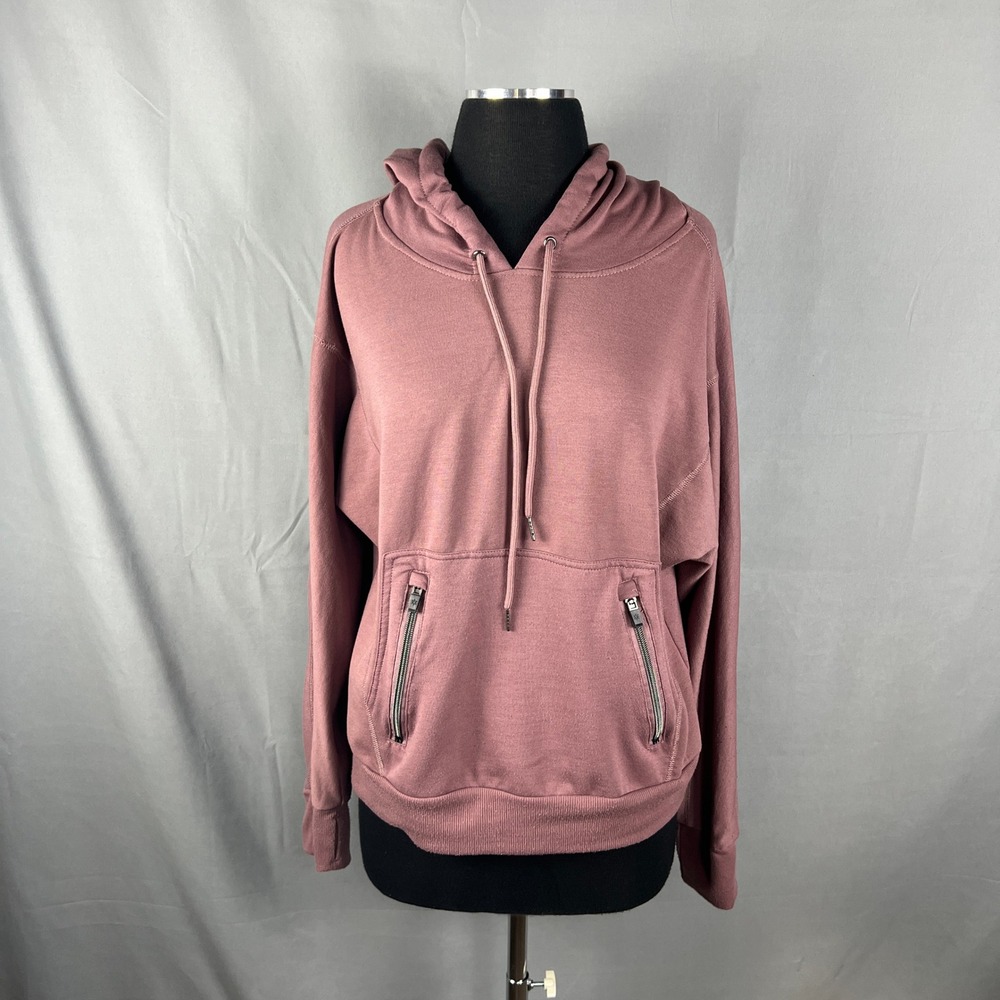 Nine West Active Pullover Hoodie Womens Medium Dusty Pink Athleisure Running
